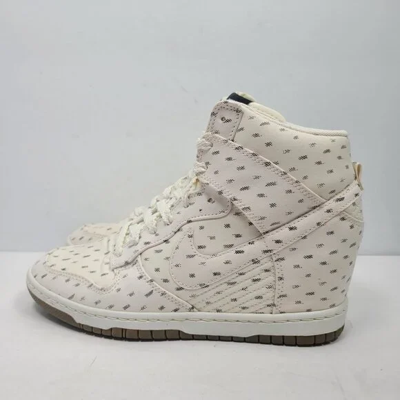 Nike Dunk Sky Hi Hidden Wedge Women's Cream Sneakers 543258-100 US Size 9 - Picture 2 of 9